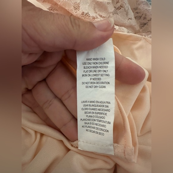 My Michelle Blush Pink Lace Sequin Gown – Size 5 - Picture 14 of 15